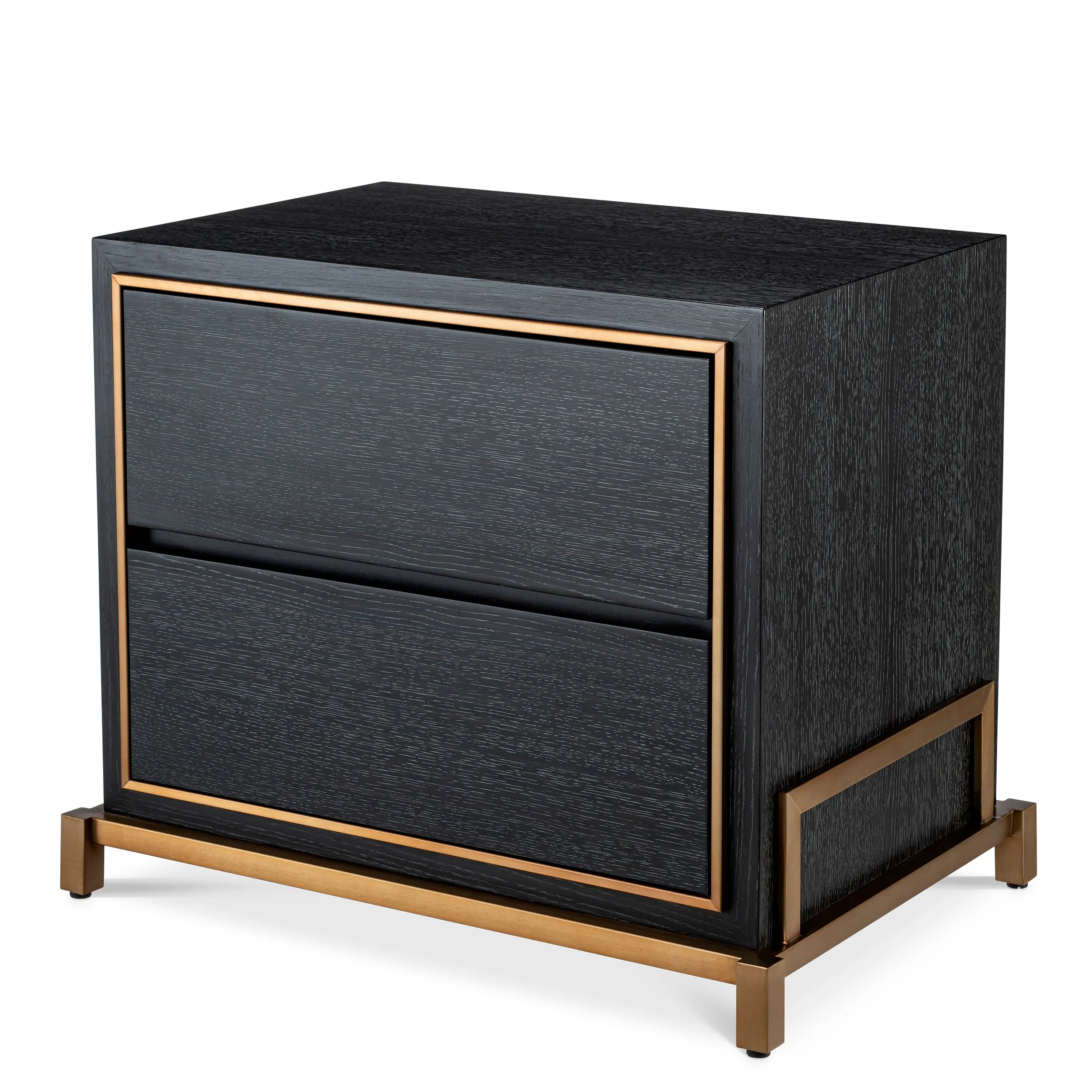 115102 - Bedside Table Hazel charcoal grey oak veneer