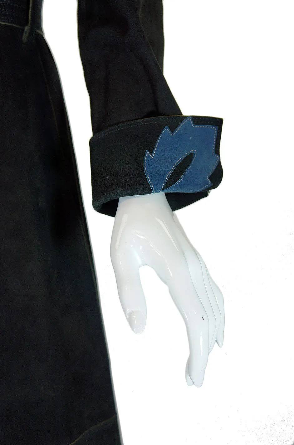 1970s Museum Quality Jean Muir Suede Dress