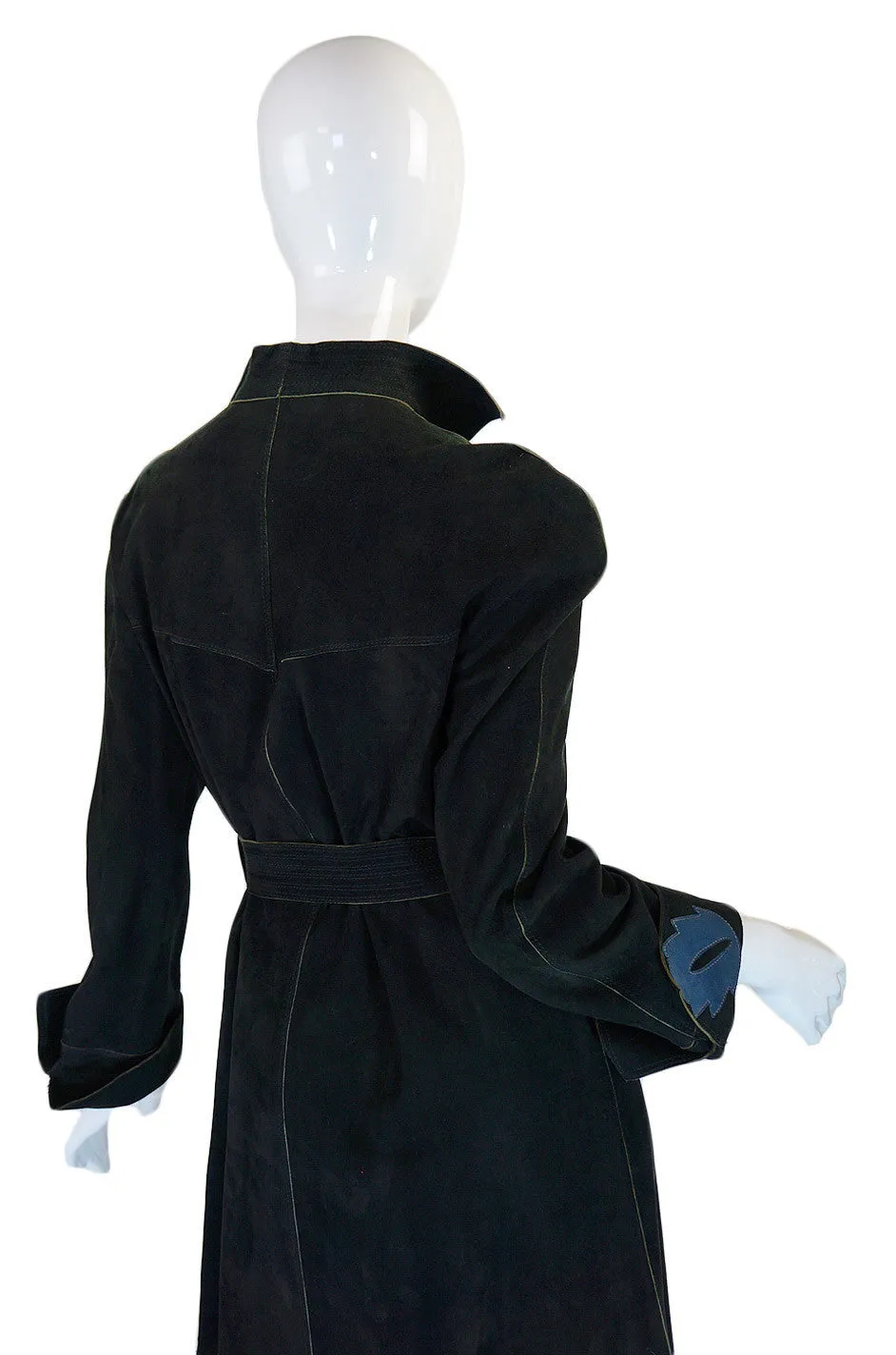 1970s Museum Quality Jean Muir Suede Dress