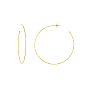 50mm x 1.2mm Hoop Post Earrings
