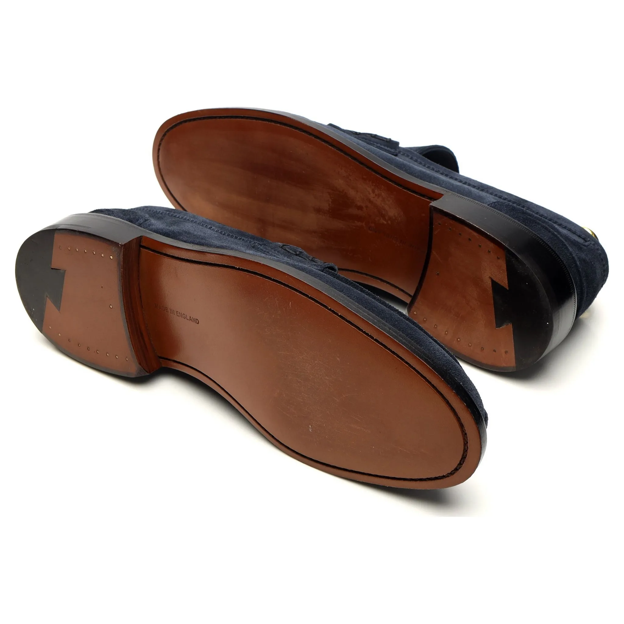 'Adam' Navy Blue Suede Loafer UK 8.5