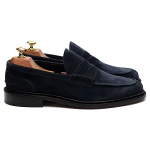'Adam' Navy Blue Suede Loafer UK 8.5