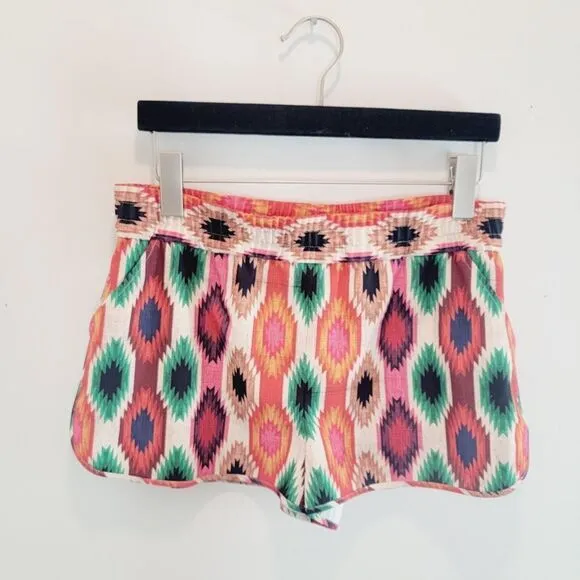 Alice   Olivia Kir Running Short Boho Warm Breeze Aztec Print Size M $225 Retail