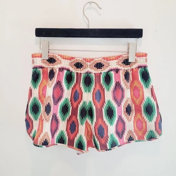 Alice   Olivia Kir Running Short Boho Warm Breeze Aztec Print Size M $225 Retail