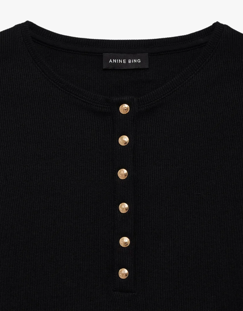 Anine Bing Alessia Tee in Black