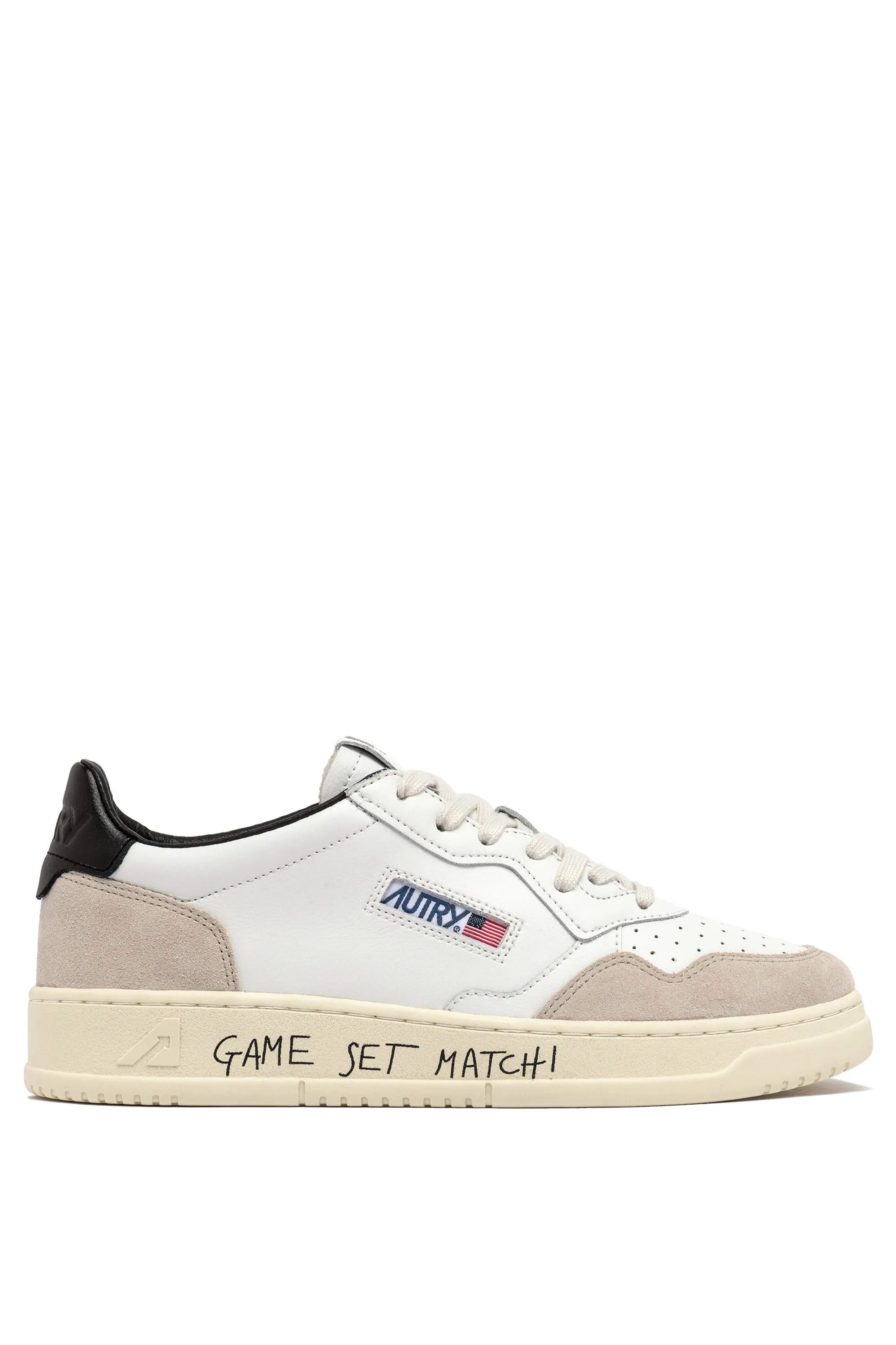 Autry Sneakers Medalist Low Man Match Suede Bianco Uomo