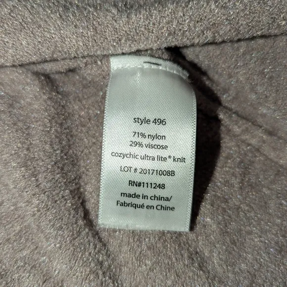 Barefoot Dreams Cozy Chic Ultra Lite Duster Cardigan Taupe Women's Medium