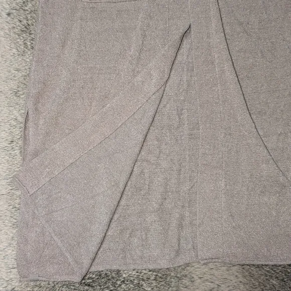 Barefoot Dreams Cozy Chic Ultra Lite Duster Cardigan Taupe Women's Medium