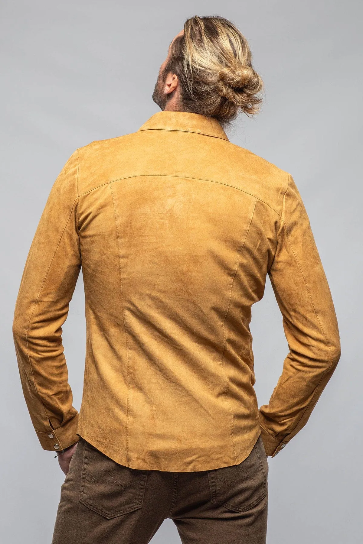 Bello Suede Shirt In Camel
