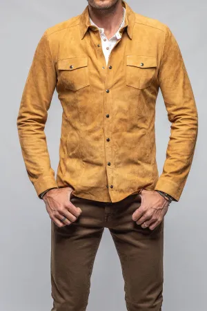 Bello Suede Shirt In Camel