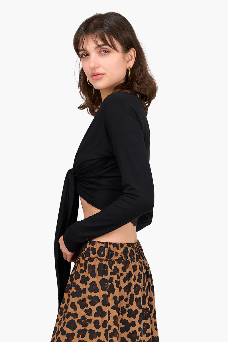 Black Viscose Cardigan
