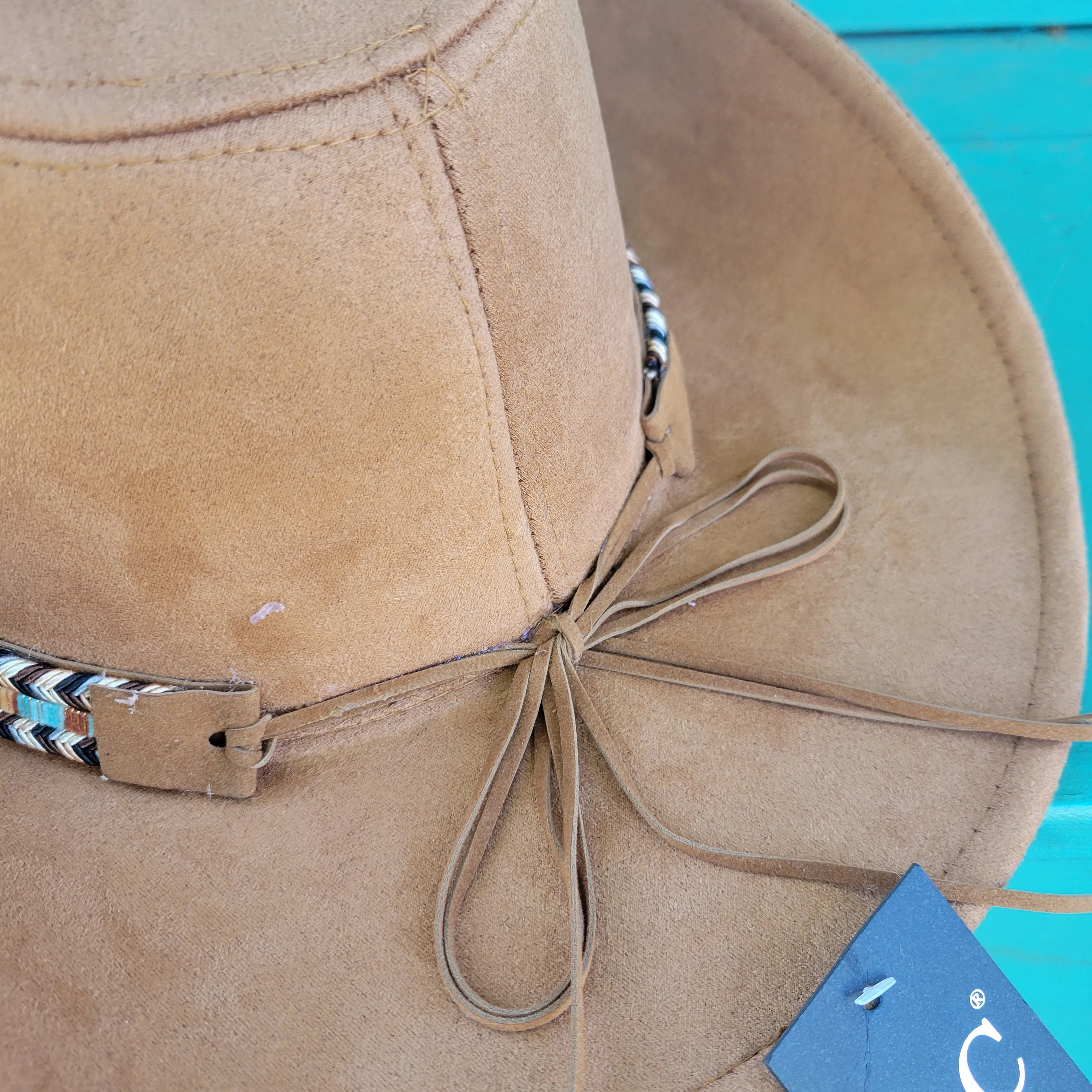 Bozeman Vegan Suede Cowboy Hat - Dk. Camel