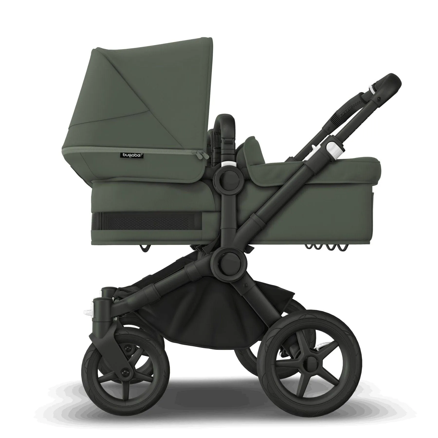 Bugaboo Donkey 5 Twin Complete Cloud T Travel System - Forest Green