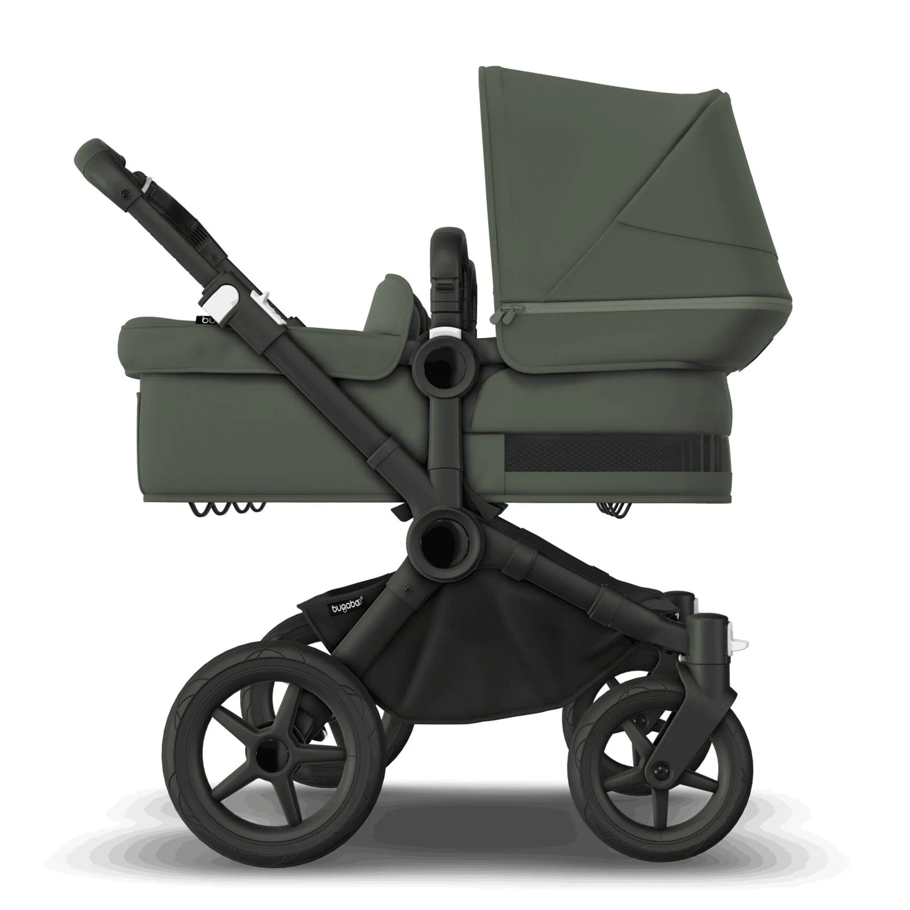 Bugaboo Donkey 5 Twin Complete Cloud T Travel System - Forest Green