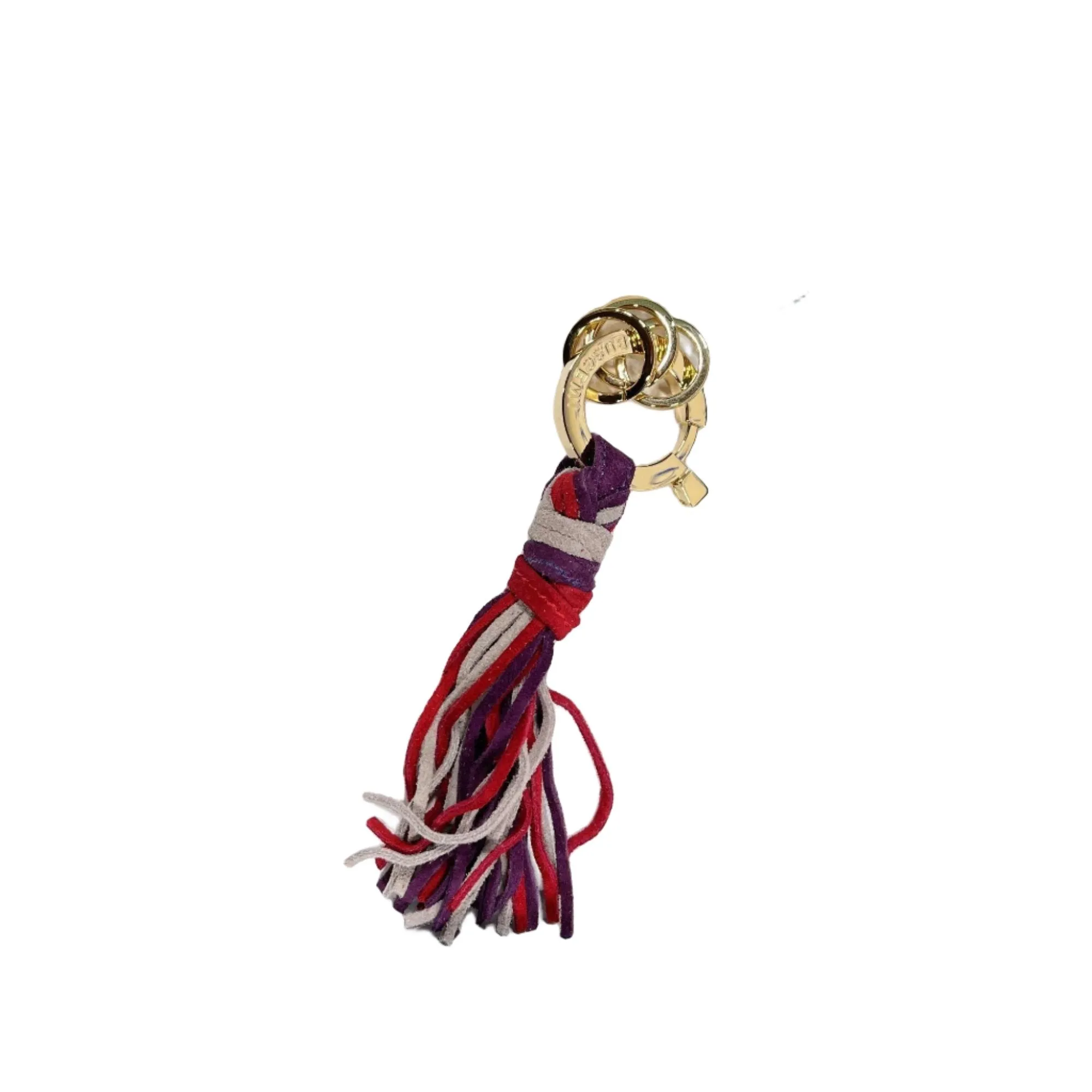 Buscemi Fringe Keyholder Purple Trio Suede
