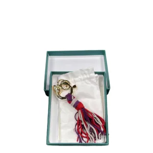 Buscemi Fringe Keyholder Purple Trio Suede