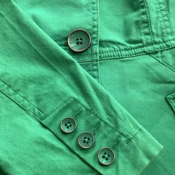 Cabi Verde green one button cotton blazer size Small Excellent condition