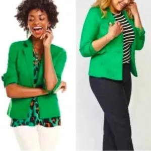 Cabi Verde green one button cotton blazer size Small Excellent condition