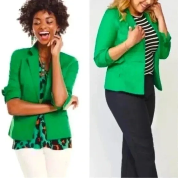Cabi Verde green one button cotton blazer size Small Excellent condition