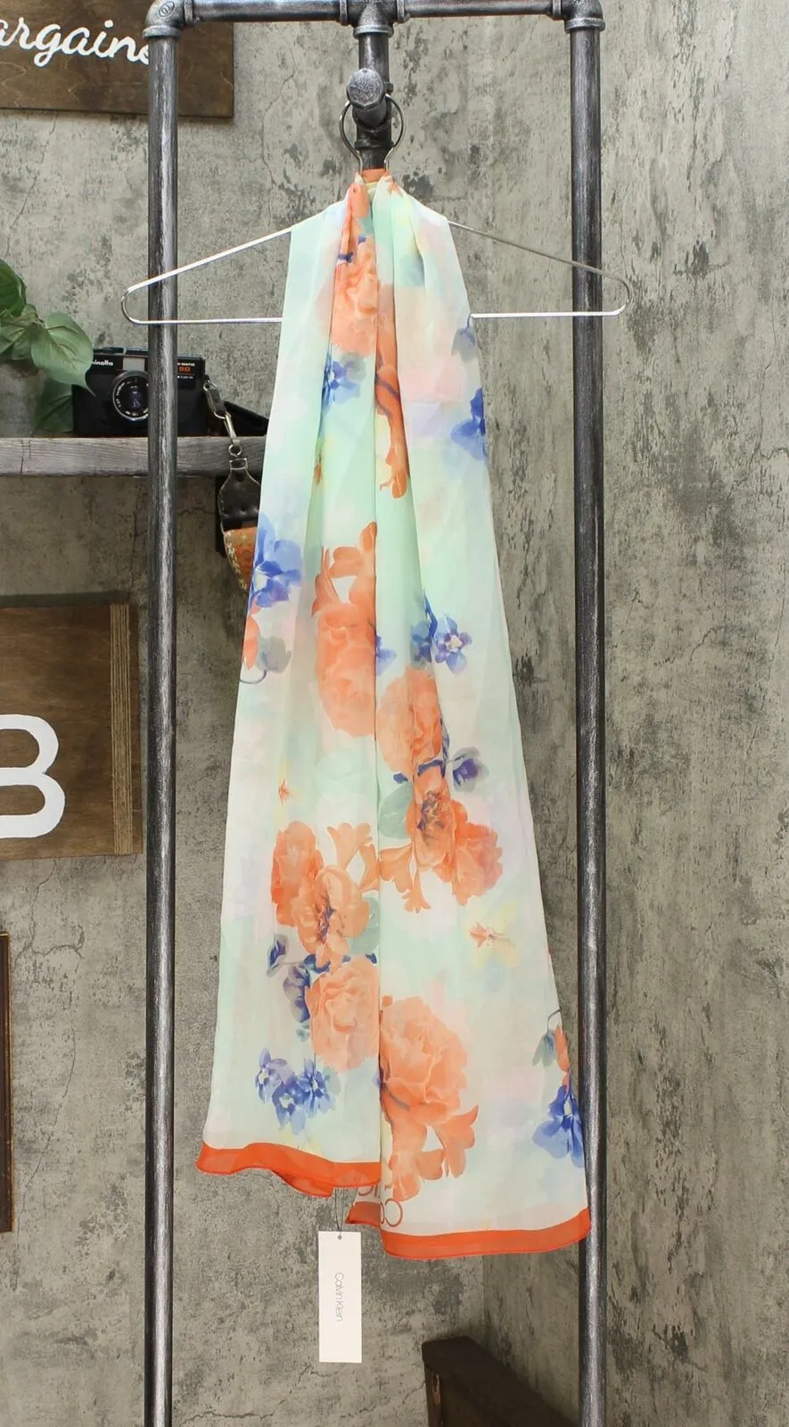 Calvin Klein Women's Rectangle Floral Print Scarf