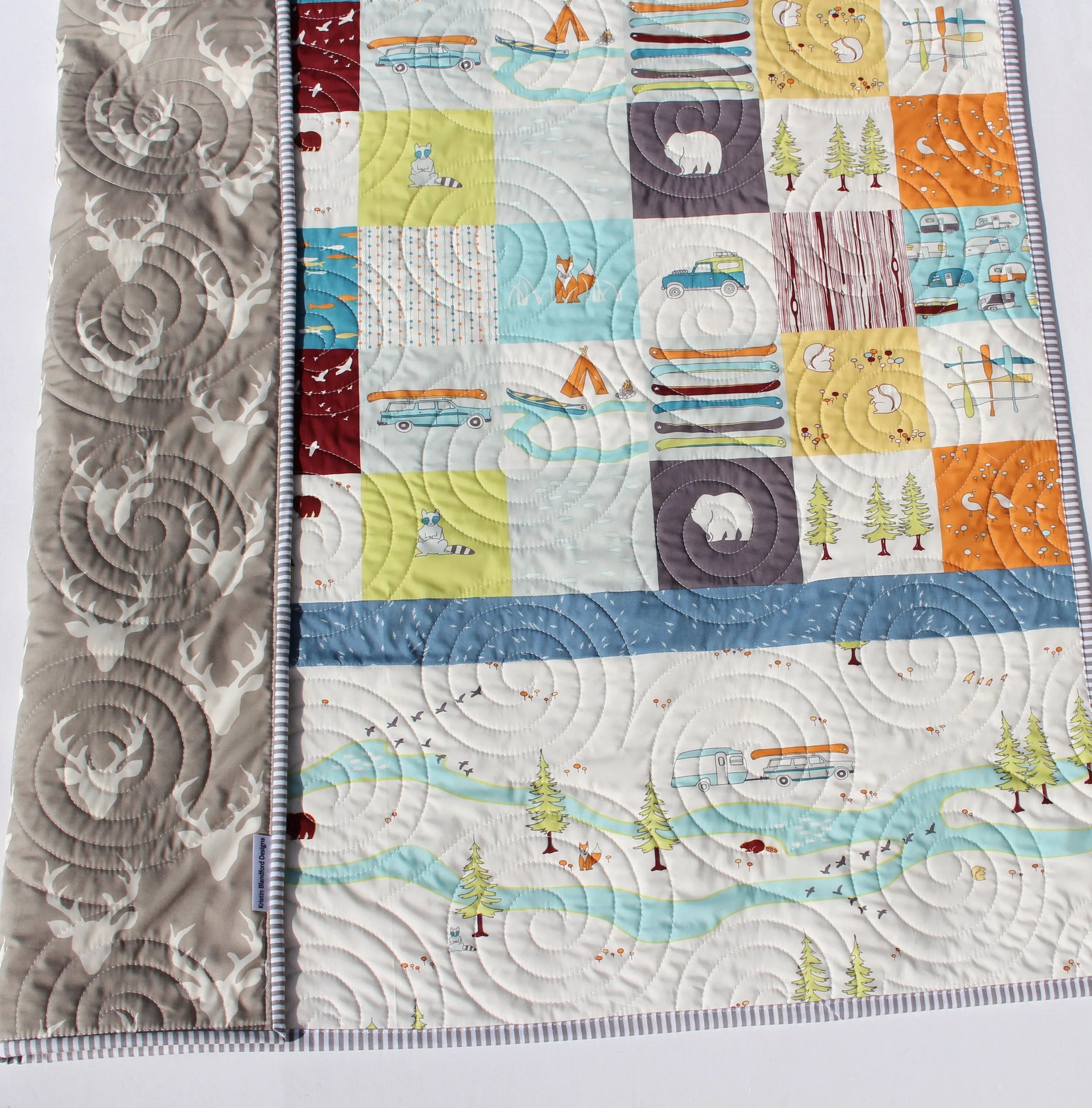 Camp Sur Crib Quilt Bedding Woodland Baby Quilt Toddler Bedding Antler Baby Bedding Crib Bedding Deer Camping Woodland Blanket Baby Boy