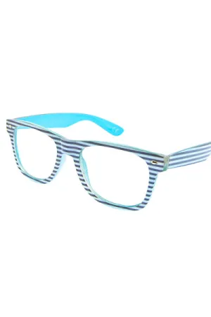 Candy Stripes Clear Lense Sunglasses