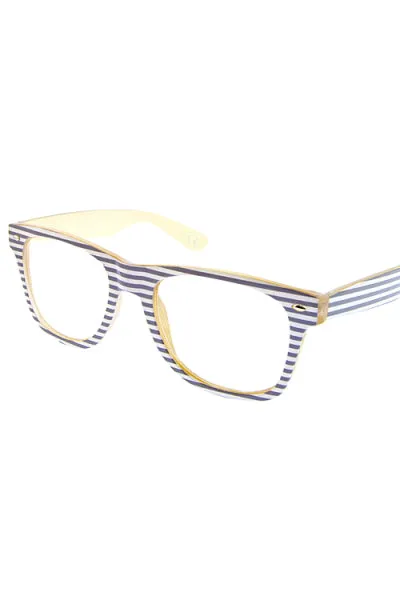 Candy Stripes Clear Lense Sunglasses
