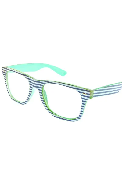 Candy Stripes Clear Lense Sunglasses