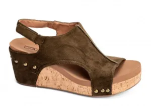 Carley | Khaki Faux Suede