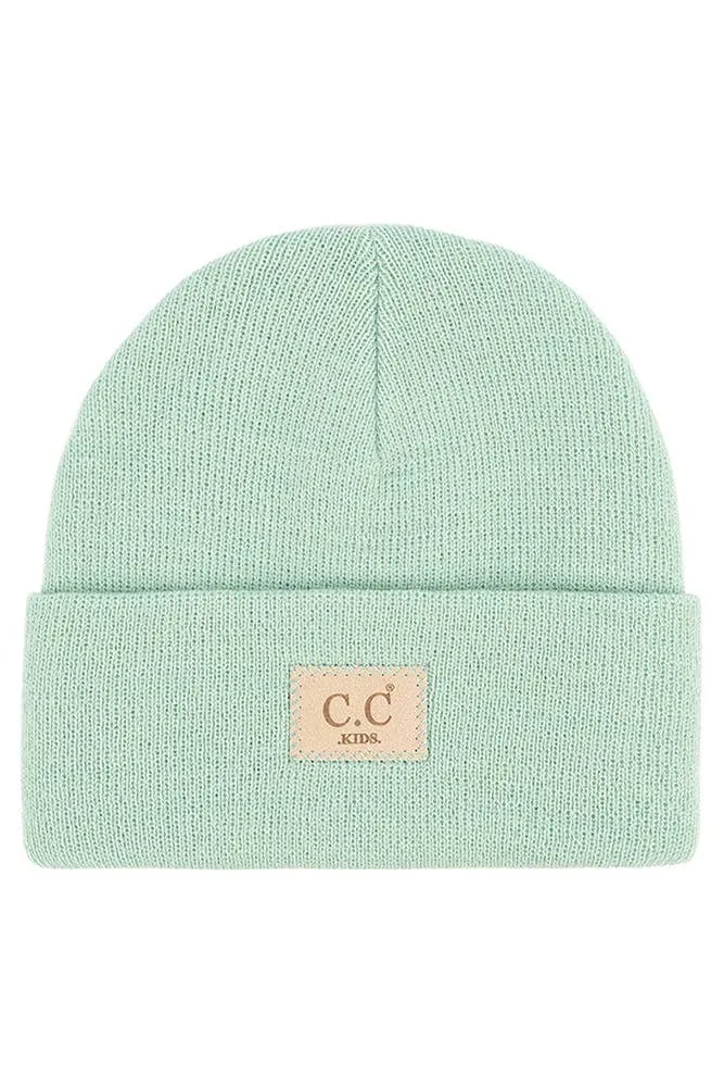 C.C Kids Classic Rib Patch Beanie