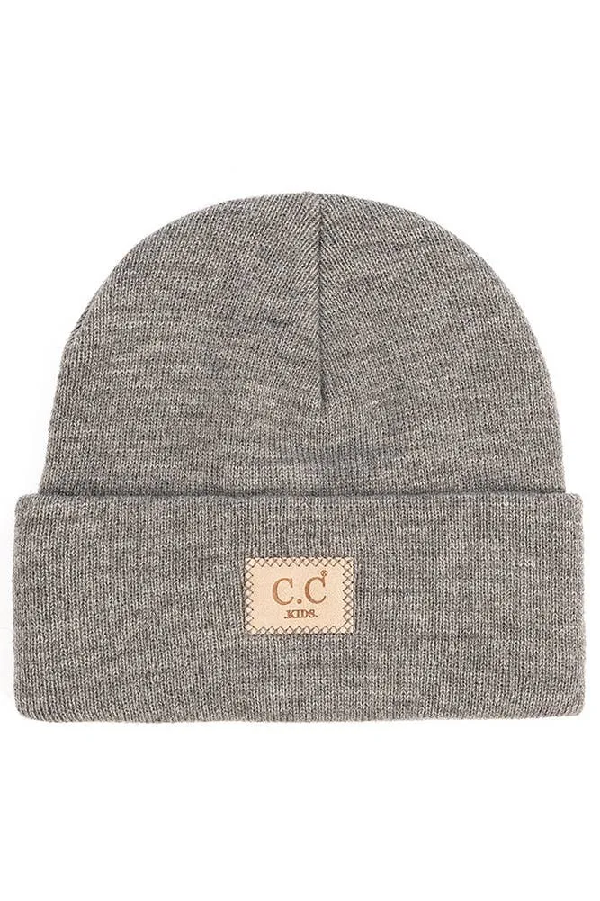 C.C Kids Classic Rib Patch Beanie