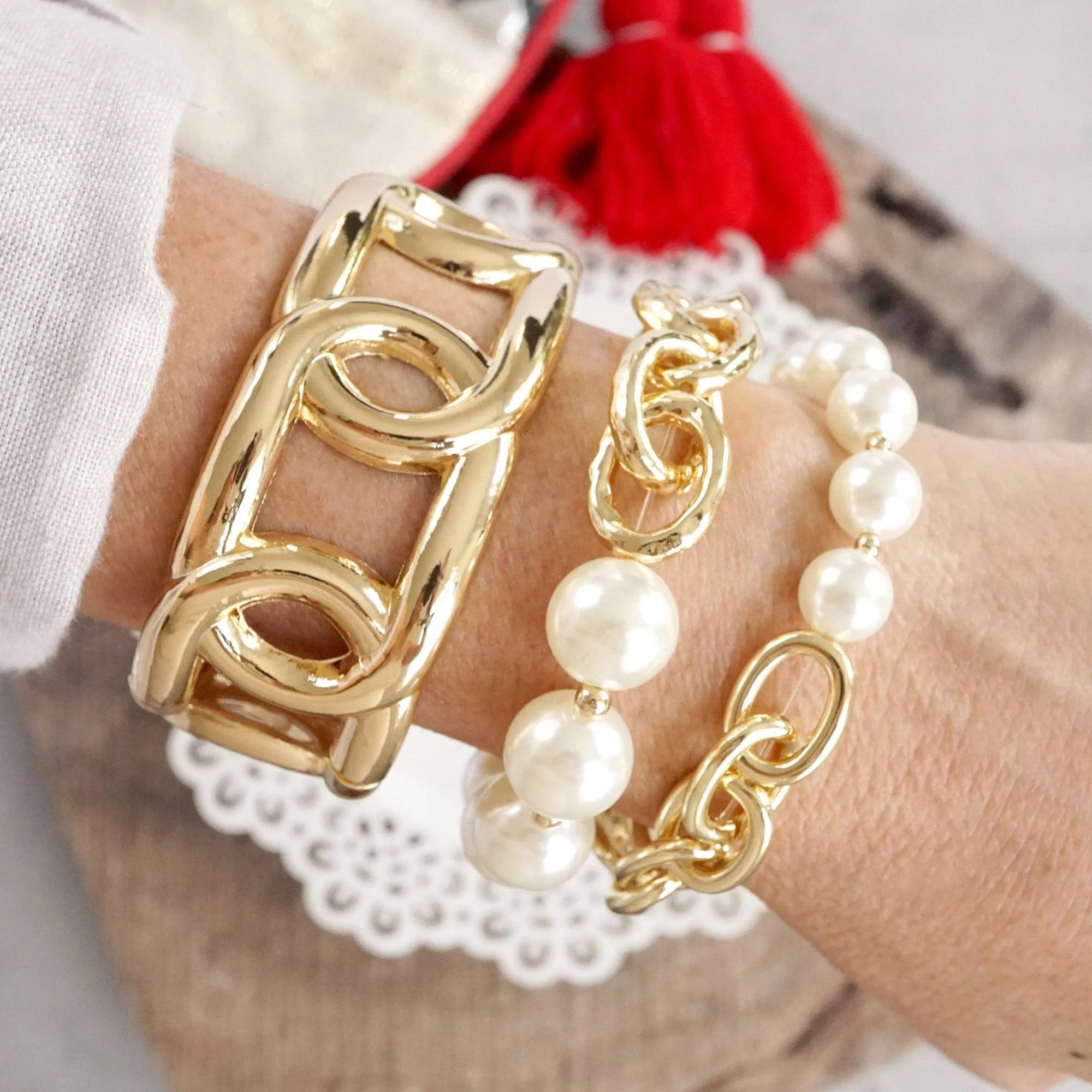 Chunky Chain Bracelet with hinge