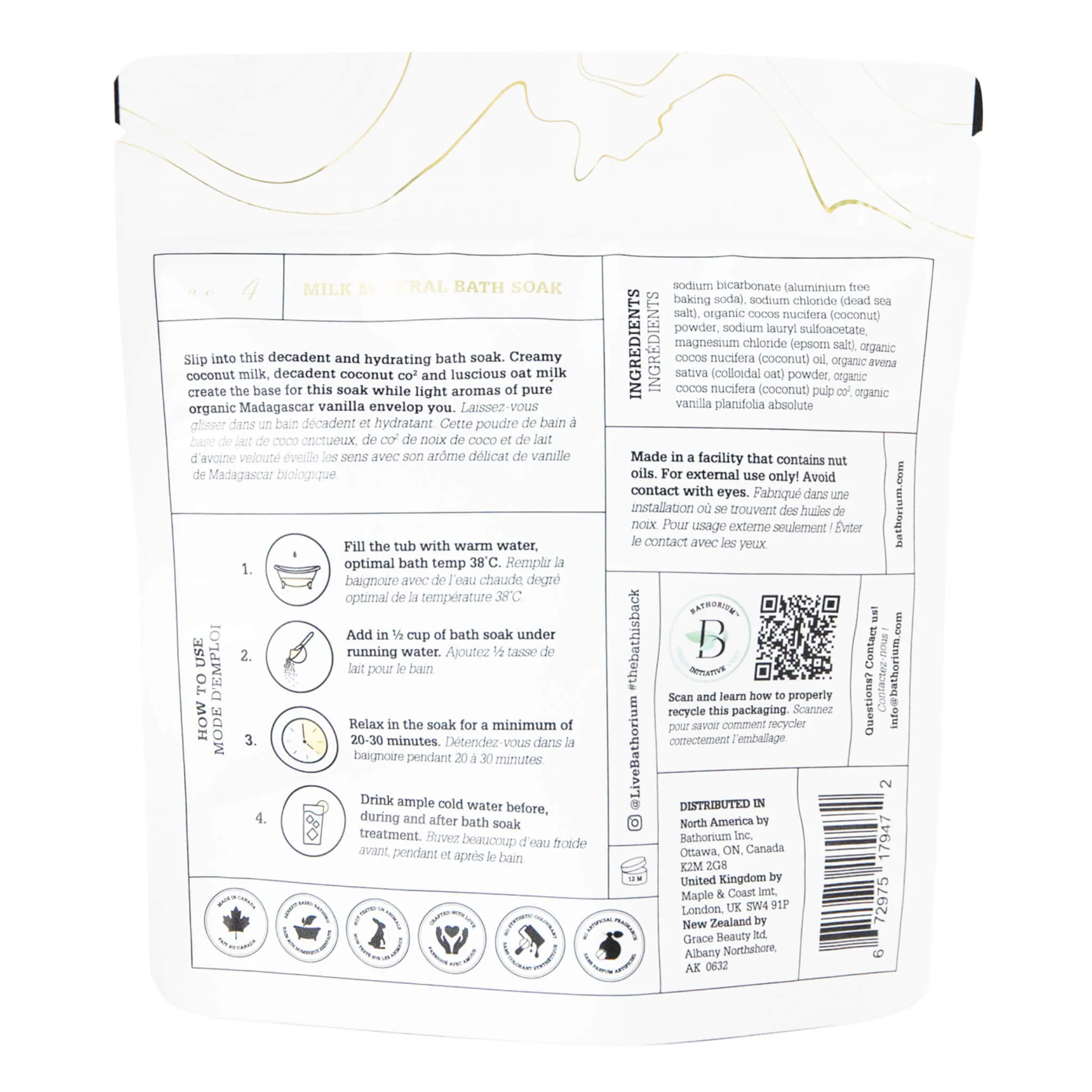 Coconut   Bourbon Vanilla Mineral Milk Bath