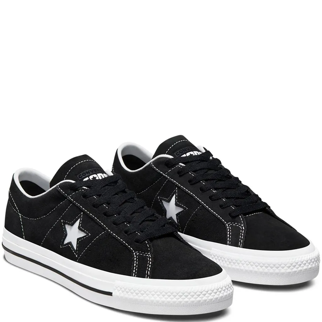 CONVERSE ONE STAR PRO LOW SUEDE - BLACK/WHITE
