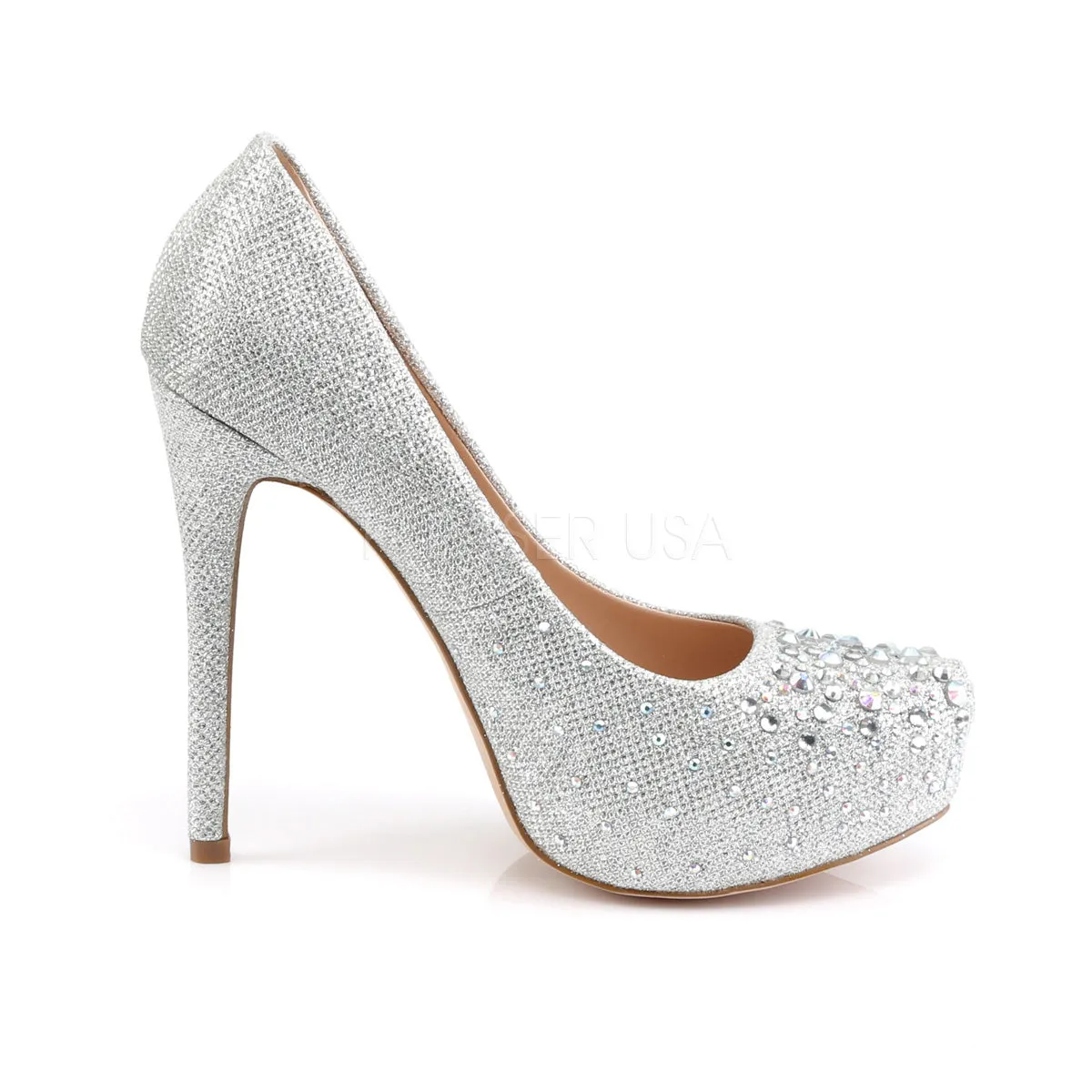 DESTINY-06R  Silver Glitter Mesh Fabric