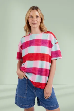 Elm Monaco Check Tee Multicolour