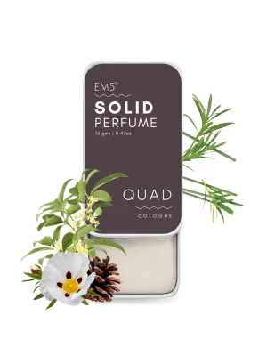 EM5™ Quad | Solid Perfume for Men | Alcohol Free Strong lasting fragrance | Tobacco Vanilla Warm Spicy | Goodness of Beeswax   Shea Butter