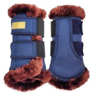 Estate Fleece Lined Boots Navy & Burgandy