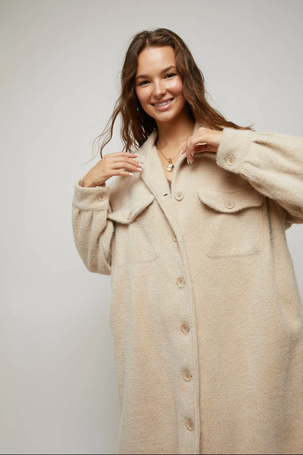 Extra warm Button Down Pocket Jacket