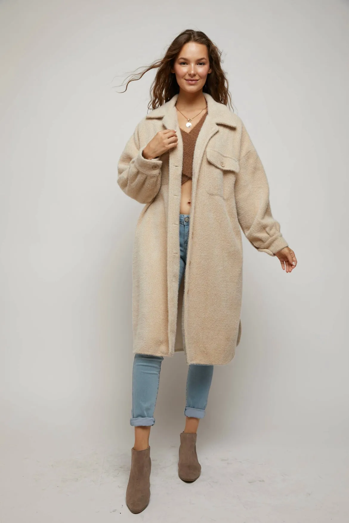 Extra warm Button Down Pocket Jacket