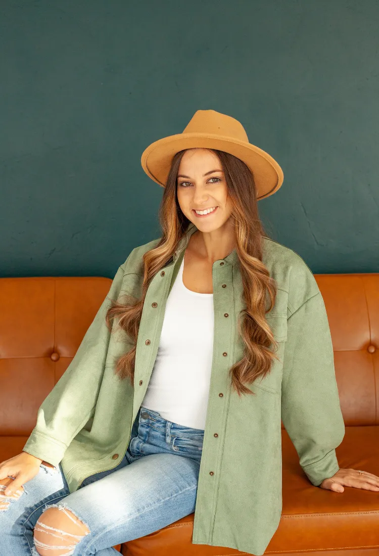 Faux Suede Shacket