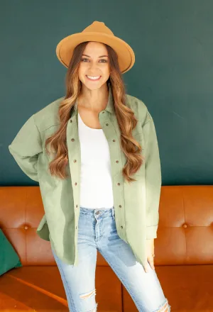 Faux Suede Shacket