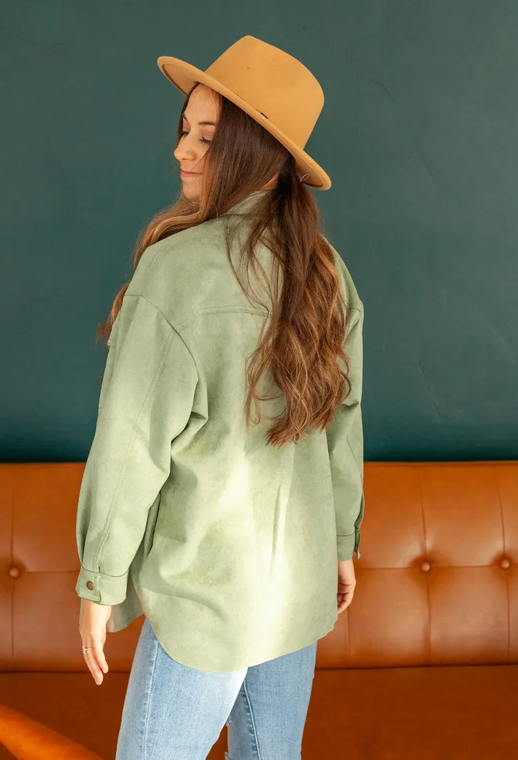 Faux Suede Shacket