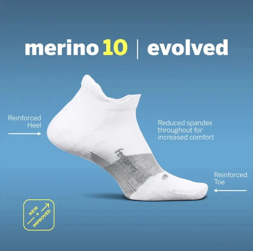 Feetures | Merino 10 | Ultra Light | No Show Tab V2 | Hardloopsokken | Unisex