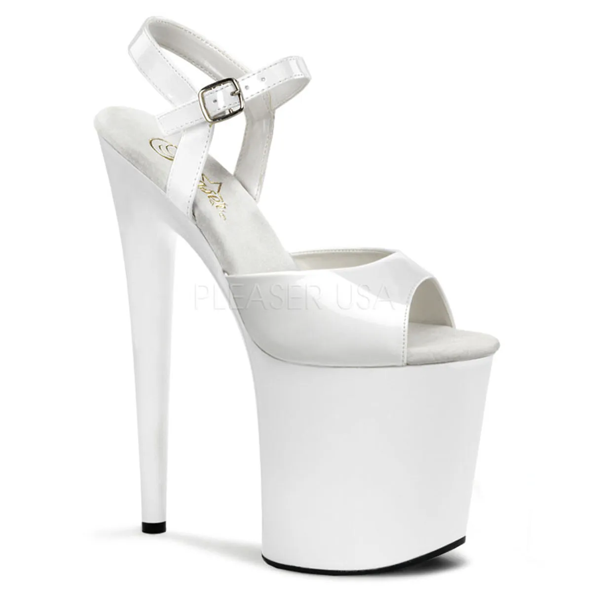 FLAMINGO-809  White Patent/White