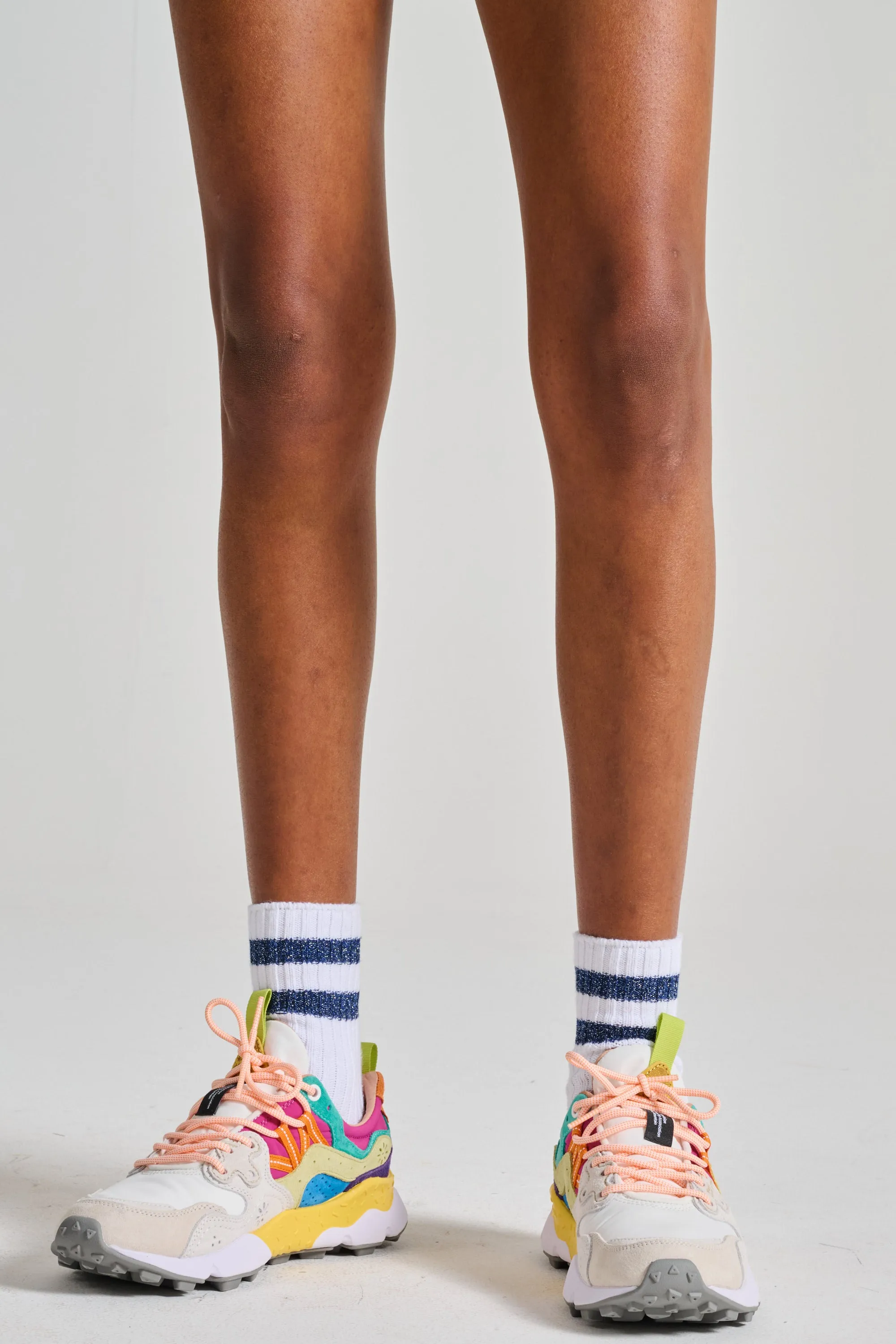 Flower Mountain Sneakers Suede Nylon Bianco Donna