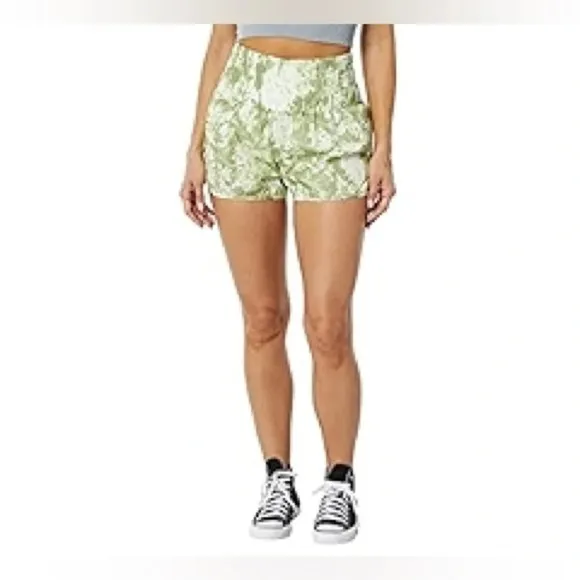 Free People The Way Home Shorts green and white tie dye shorts medium NWT
