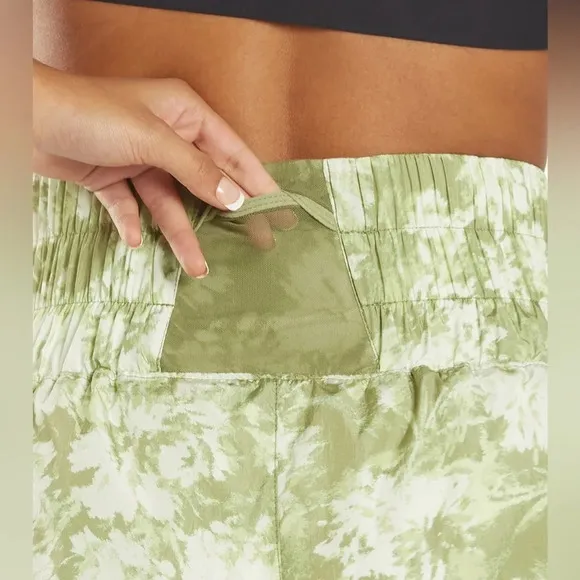 Free People The Way Home Shorts green and white tie dye shorts medium NWT