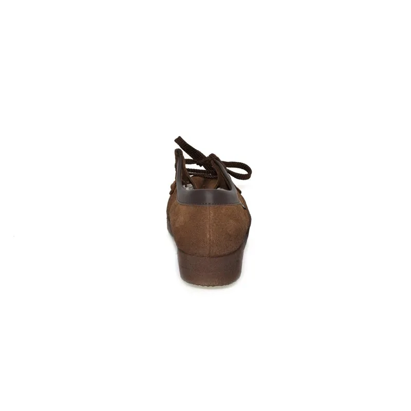 Grasshopper Mens Suede Dark brown Lace up Moccasin