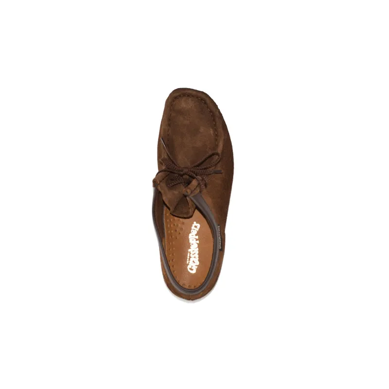 Grasshopper Mens Suede Dark brown Lace up Moccasin
